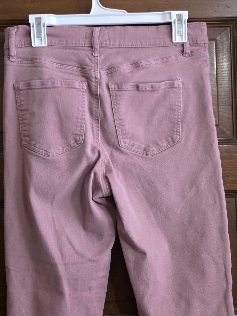 Express High Rise Straight Ankle Jeans Dusty Rose Size 8 - Picture 7 of 12